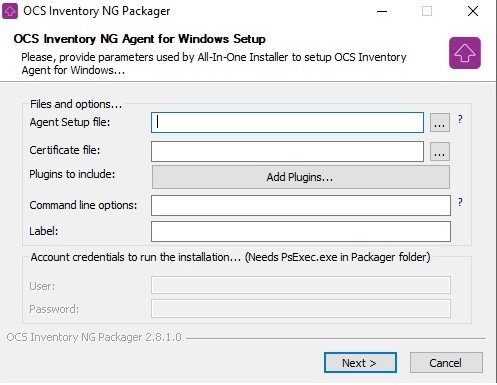 OCS Packager Interface