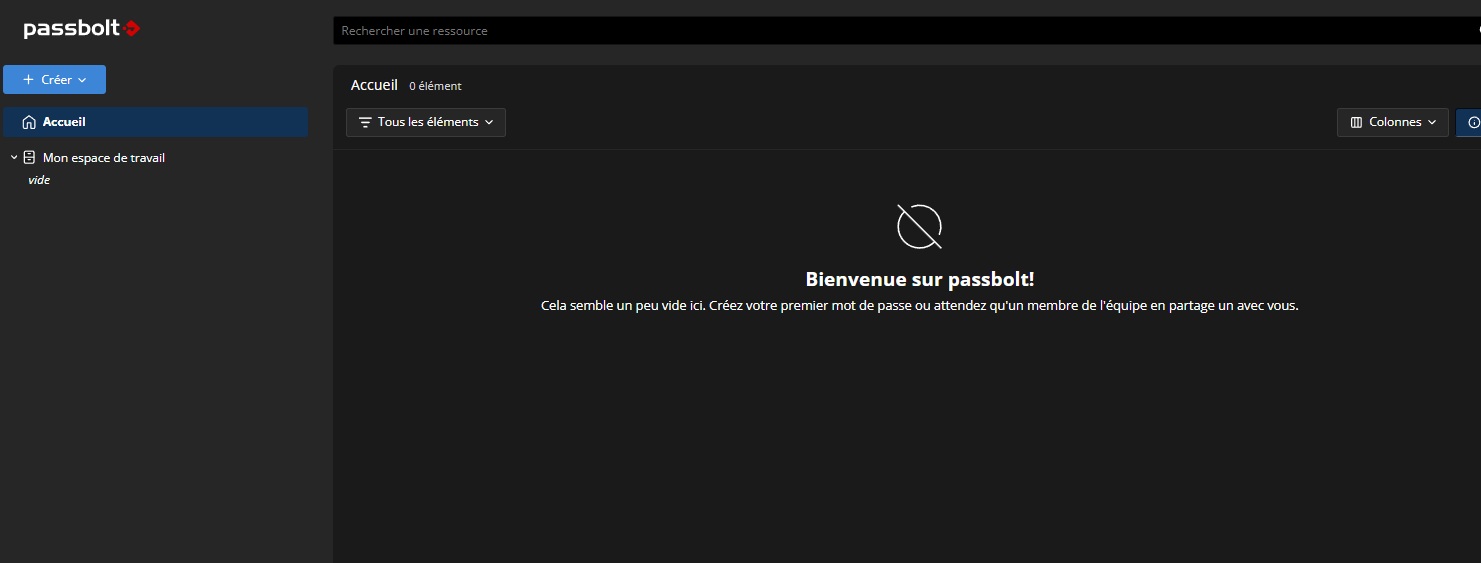 Passbolt - Main interface