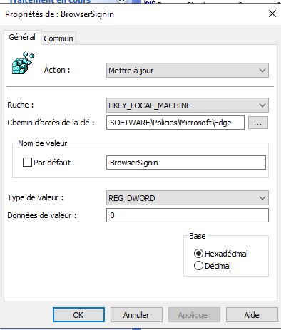 BrowserSignin = 0 — Edge can no longer sign in to a Microsoft account.
