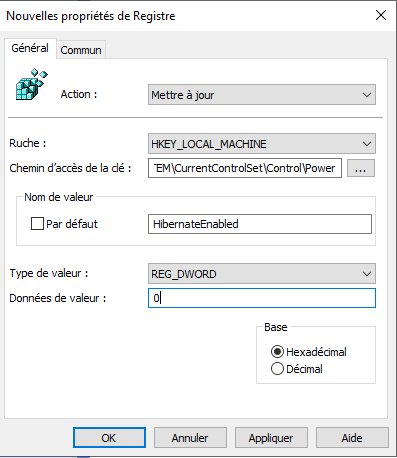 HibernateEnabled = 0. One key, one value, zero hassle.
